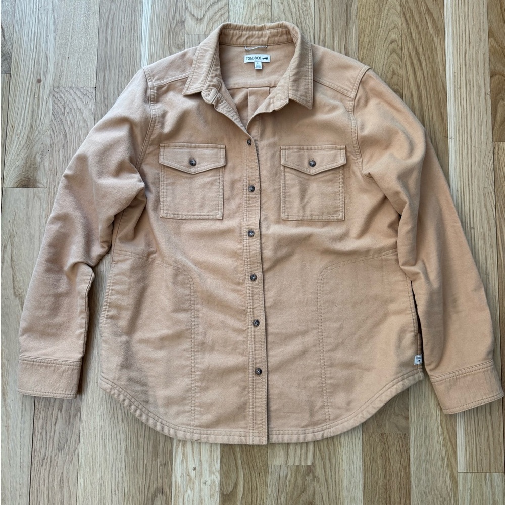 Toad and Co women’s large shirt jacket. Heavy weight with hand pockets